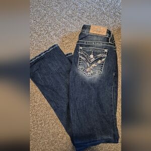 Miss Me Dark Blue Embellished Boot Cut Jeans